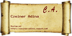 Czeiner Adina névjegykártya